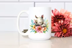 Cute Baby Rhino Sleeping | Sublimation | Clipart Product Image 2