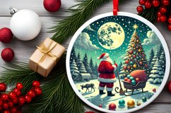 Round Christmas Ornament Sublimation|Clipart Product Image 2