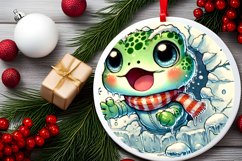 Round Christmas Ornament Sublimation|Clipart Product Image 2