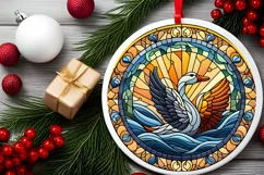 Round Christmas Ornament Sublimation|Clipart Product Image 1