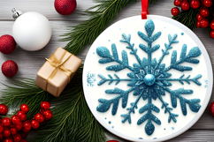 Round Christmass Ornament PNG Product Image 2