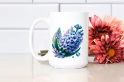 Shiny Hyacinth Watercolor Splash | Clipart Product Image 2