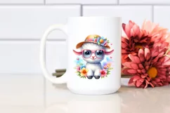 Cute Baby Lamb with Sunglasses | Clipart Product Image 2