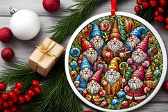 Round Christmas Ornament Sublimation|Clipart Product Image 2