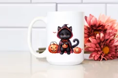 Simple Baby Black Cat Halloween Drawing | Clipart Product Image 2
