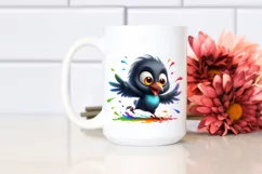 crazy Cartoon Baby Crow Clipart Product Image 2