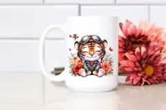 Colorful Baby Tiger Sleeping | Sublimation | Clipart Product Image 2