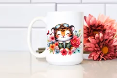 Colorful Baby Tiger Sleeping | Sublimation | Clipart Product Image 2