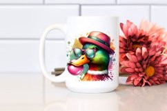 Quirky Duck Portrait Sublimation Clipart Product Image 2