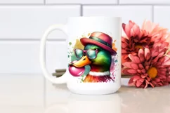 Quirky Duck Portrait Sublimation Clipart Product Image 2