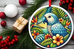 Round Christmas Ornament Sublimation|Clipart Product Image 1
