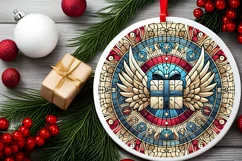 Round Christmas Ornament Sublimation|Clipart Product Image 1