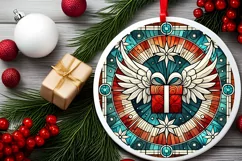 Round Christmas Ornament Sublimation|Clipart Product Image 1