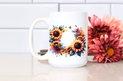 Vibrant Sunflower Floral Frame PNG Product Image 2