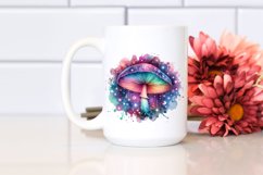 Magical Celestial Mushroom Watercolor | Clipart Product Image 2