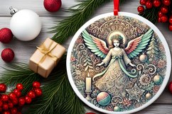 Round Christmas Ornament Sublimation|Clipart Product Image 2