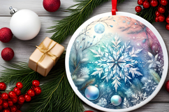 Round Christmass Ornament PNG Product Image 2