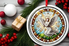 Round Christmas Ornament Sublimation|Clipart Product Image 1