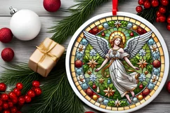 Round Christmas Ornament Sublimation|Clipart Product Image 1