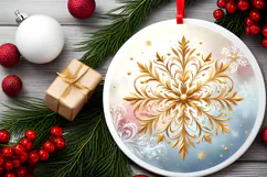 Round Christmass Ornament PNG Product Image 2