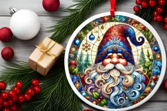 Round Christmas Ornament Sublimation|Clipart Product Image 1