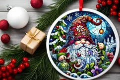 Round Christmas Ornament Sublimation|Clipart Product Image 1