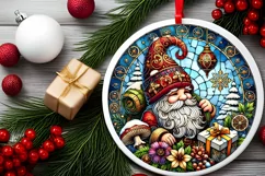 Round Christmas Ornament Sublimation|Clipart Product Image 1