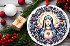 Round Christmass Ornament PNG Product Image 2