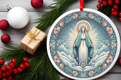 Round Christmass Ornament PNG Product Image 2