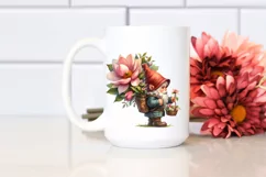Detailed Gnome Magnolia Flower | Sublimation | Clipart Product Image 2