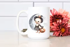 Cute Baby Swan on Moon PNG Product Image 2