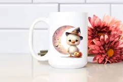 Cute Baby Swan on Moon PNG Product Image 2