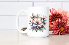 Pastel Magnolia with Metallic Insets, High-Res PNG Product Image 2