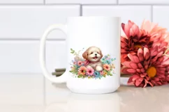 Tumbling Dog Flower Petals Wind Clipart Product Image 2