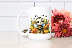 Quirky Baby Bee Holding Basket | Sublimation | Clipart Product Image 2