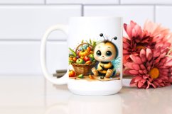Quirky Baby Bee Holding Basket | Sublimation | Clipart Product Image 2