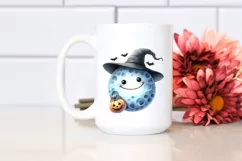 Funny Halloween Clipart with Moon PNG Product Image 2