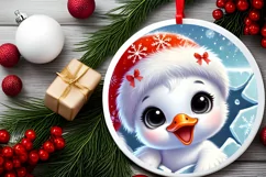 Round Christmas Ornament Sublimation|Clipart Product Image 1