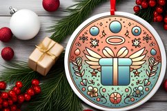 Round Christmas Ornament Sublimation|Clipart Product Image 2