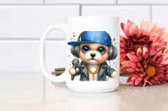 Bichpoo Hip Hop Singer | Sublimation Clipart Product Image 2