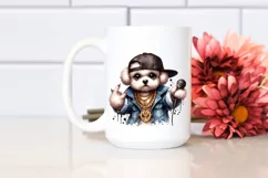 Bichpoo Hip Hop Singer | Sublimation Clipart Product Image 2