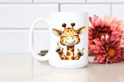Funny Cute Giraffe Portrait | Sublimation Clipart Product Image 2