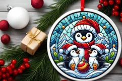Round Christmas Ornament Sublimation|Clipart Product Image 1