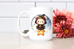 Cute Baby Bear on Star PNG Product Image 2