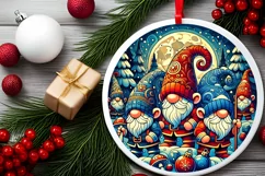 Round Christmas Ornament Sublimation|Clipart Product Image 2