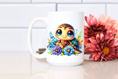 Colorful Small Baby Turtle Watercolor | Clipart Product Image 2