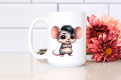 Cute Funny Baby Mouse | Watercolor Clipart Product Image 2