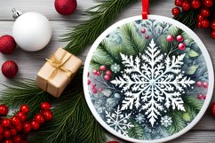 Round Christmas Ornament Sublimation|Clipart Product Image 2