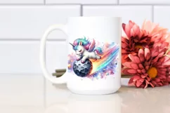 Colorful Baby Unicorn PNG Product Image 2
