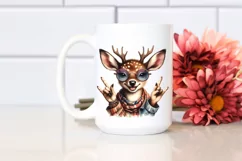 Funny Deer Portrait Rocker Sign | Sublimation Clipart Product Image 2